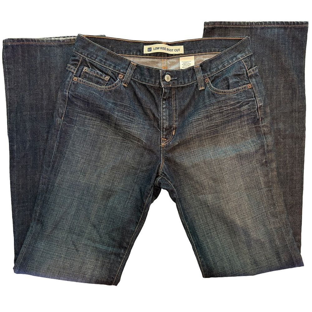 GAP Low Rise Bootcut Jeans | Made in USA | Dark Wash Y2K Denim - Picture 9 of 9